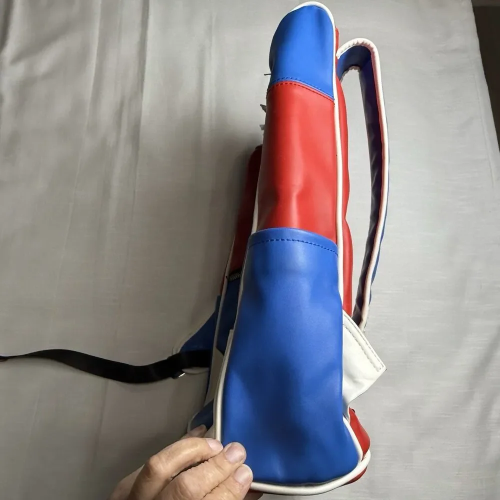 Tote & Carry Buffalo Fridge Red White And Blue Vegan Leather Large Backpack